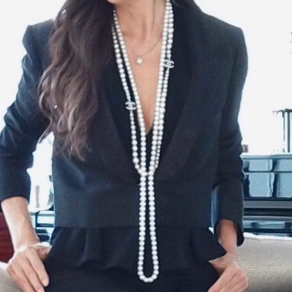 LANVIN Short Tuxedo Black Jacket SZ34